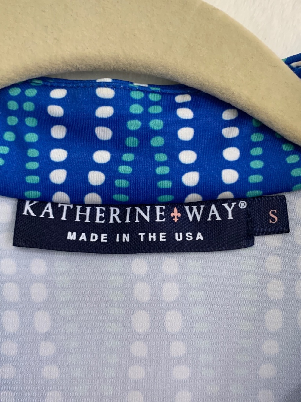 Katherine Way 1/4 Zip Sleeveless Shift Dress Blue Sz S - Picture 6 of 9